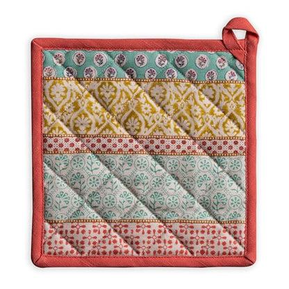 Maison d' Hermine Pot Holders 100% Cotton Potholders (8" x 8", Pack of 1) | Heat Resistant Hot Pads with Loop BBQ Cooking Baking Farmhouse Kitchen Handling Hot Pans Spring Summer - Provence - color: 002 - Provence, size: 8" x 8" (Pot Holder Pack of 1)