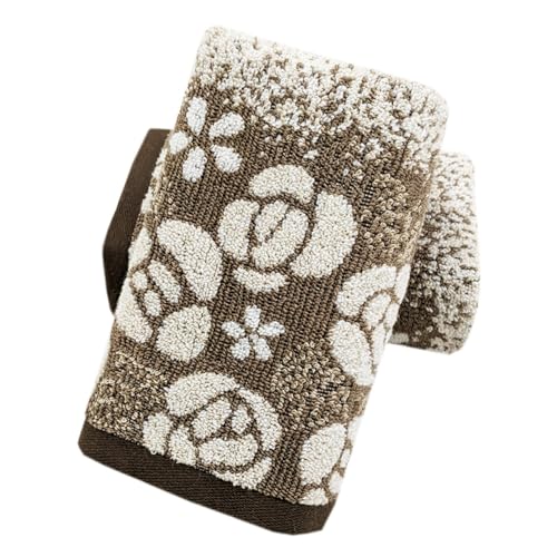 Farmhouse Floral Hand Towels Brown Rose Decorative Towels Set Unique Rose Pattern Vintage Style Bathroom Towels Highly Absorbent Hand Drying Washcloth for Shower Kitchen Daily Use, 13x28 Inch - color: Brown Rose