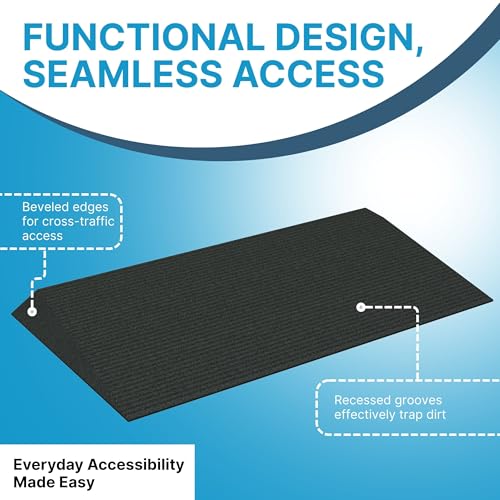 EZ-ACCESS Transitions Angled Entry MAT, Black, 2-in - color: Black, size: 2 Inches