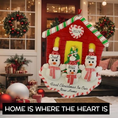 Customized and Personalized Christmas Ornament - Family of 2-6 with Two Pets - Select 2 of The 25 Different Dogs and Cats to Design Your Own Made to Order Gift (Family of 2) - size: Family of 2 with 2 Pets