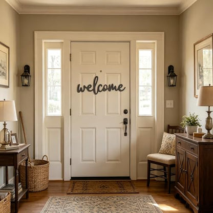Wooden Welcome Sign for Back to School Decorations, First Day of School Wall Decorations, Rustic Welcome Sign for Classroom Home Entryway Front Door