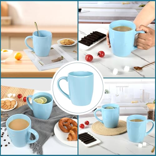BYCNZB 27OZ Extra Large Ceramic Coffee Mug, Jumbo Coffee Mugs, Big Tea Cups with a Large Handle for Office and Home set of 2 (Light blue) - color: Light Blue