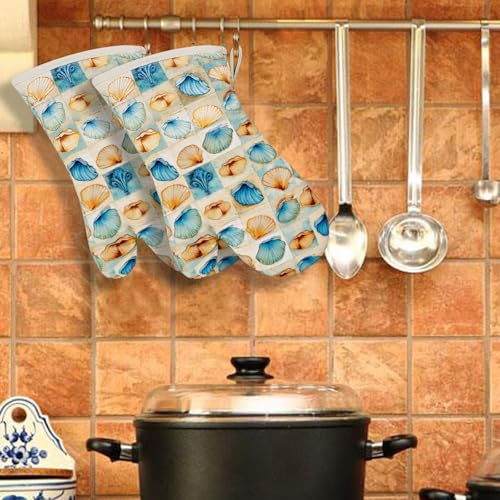 Oven Mitts Gloves 1 Pair Heat Resistant 480 ℉ Non Slip Clear Silicone Printed Shell Comfortable Cotton Lining Kitchen Men Cooking Barbecue Machine Washable (Shell, Beige Mitts) - color: Shell, Beige Mitts