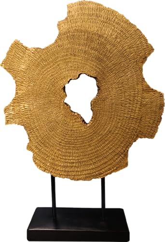 Modern Abstract Decorative Sculpture, Dining Living Room Desk Decor,Geometric Home Decor Statues,Shelf Top Decor Aesthetics, Wood Grain - color: 13.58"wood Grain