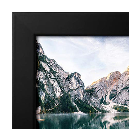 Americanflat 12x18 Poster Frame with Shatter-Resistant Glass - Signature Collection - Gallery-Style Frames Made of Engineered Wood - Photo Frame for Wall Display - Black - color: Black, size: 12x18