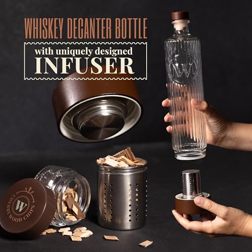 DIY Whiskey Gifts for Men - Whiskey Infusion Kit & Whiskey Decanter Set | Bourbon Gifts for Men, Birthday Gift for Dad & Fathers Day Gifts, Cocktail Maker for Christmas & Valentines Day by Whiskify