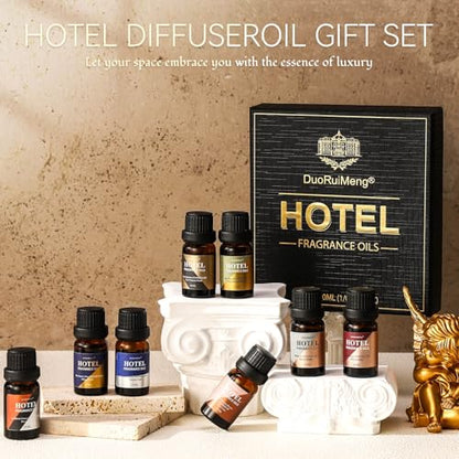 Hotel Diffuser Oil Gift Set - Inspired by 5-Star Hotel Scents - My Way,Ritz - C,White Tea,Baccarat,Four Seasons,Hilton,Beachfront Villa,Paris Coast, Fragrance Oil Set