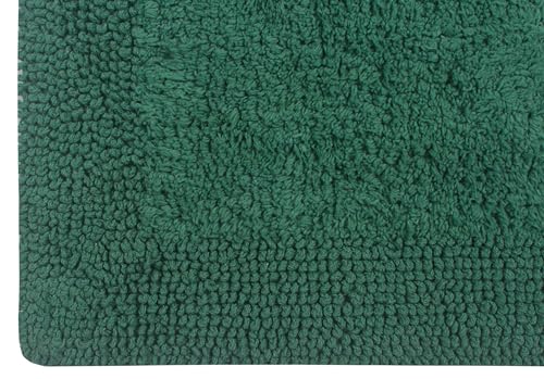 Home Weavers Luxury Collection 100% Cotton Reversible Bathroom Rugs Set, Washable Rug, Extra Soft and Absorbent Bath Rug, Kitchen Mat, 2 Piece Set(S+M), Bottle Green - color: Bottle Green, size: 2 Piece Set(S+M)
