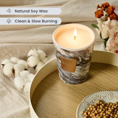 M&SENSE Eucalyptus Mint Scented Soy Candle, 3 Wick Highly Scented 14.1 Oz 75H, Aromatherapy Christmas Gift for Women and Men - color: EucalyptusMint, size: Medium