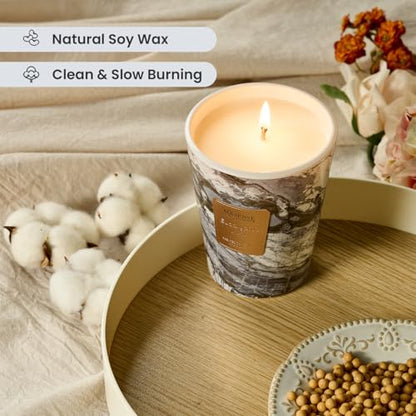M&SENSE Eucalyptus Mint Scented Soy Candle, 3 Wick Highly Scented 14.1 Oz 75H, Aromatherapy Christmas Gift for Women and Men - color: EucalyptusMint, size: Medium