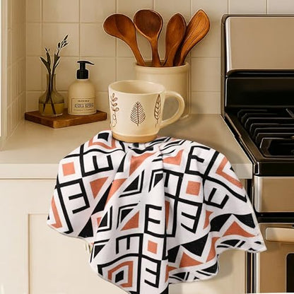 Western Kitchen Towels Set of 2 – 16x24 Inch Aztec Boho Hand Towels, Super Absorbent Microfiber Dish Cloths for Kitchen, Bath, RV & Camping, Gifts for Women - color: Western-2 Aztec