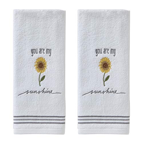 SKL Home by Saturday Knight Ltd. Sunshine Hand Towel (2-Pack), White - color: Sunshine