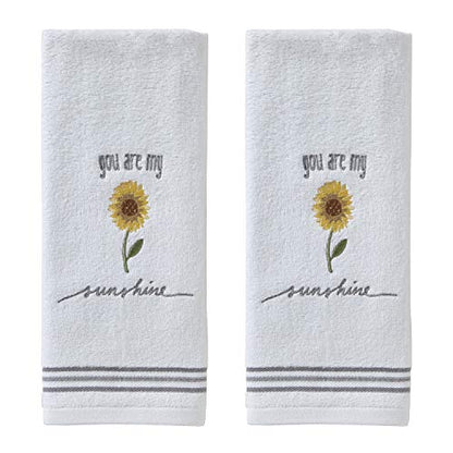 SKL Home by Saturday Knight Ltd. Sunshine Hand Towel (2-Pack), White - color: Sunshine