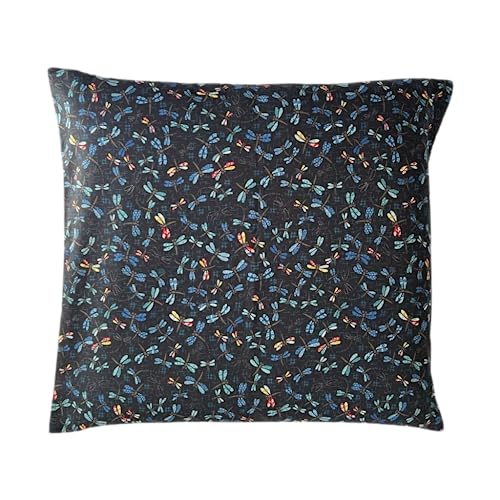 Zabuton Floor Pillow with Removable Cover - Traditional Japanese Decor | 90% Cotton, 10% Polyester Filling, Fluffy Floor Cushion for Couch, Living Room Seating or Meditation - color: Tombo Navy