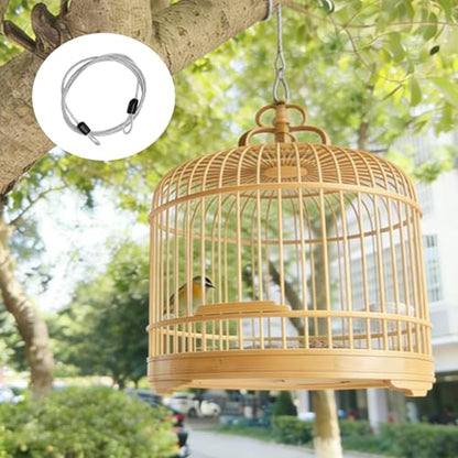 3 Pcs Bird Feeder Hanger for Tree, 40 Inch Hanging Steel Cable with Carabiner Hook, Flexible Stainless Steel Hanging Cables Chain Wire for Bird Feeders, Planters, Baskets, Decorations
