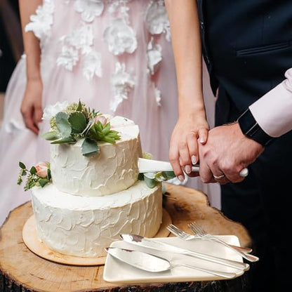 Wedding Cake Cutting Set, Champagne Flutes Wedding Registry Must Haves | Cake Cutting Set for Wedding, Wedding Cake Knife and Server Set & Mr and Mrs Champagne Flutes for Bridal Showr Gifts - color: MR & MRS Silver