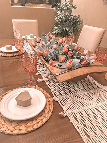 Round Woven Placemats Set of 6-13 inches Plate Chargers Natural Wicker Placemats Water Hyacinth Straw Braided Tablemats Rattan Tablemats Rustic Weave Placemats for Dining Table - size: Plate Chargers 13 inch-6