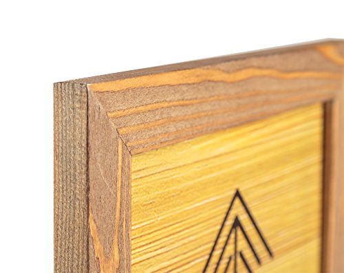 Rustic Wooden Picture Frame 8x10 - Set of 2-100% Natural Eco Walnut Wood with Real Glass for Wall Mounting and Tabletop - size: 8x10