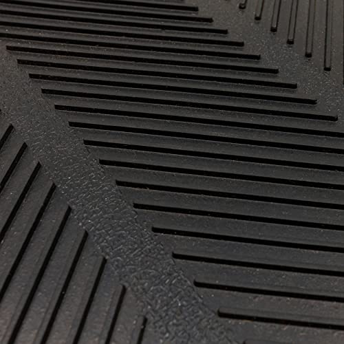 Mohawk Home Boot Tray All Weather Waterproof Mat for Entryway, Shoes, Pet Food Tray, Garden, Indoor Outdoor Black Rubber 1'4"x2'8" - size: 1'4" x 2'8" (Rectangular)