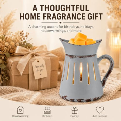 Ceramic Wax Melt Warmer, Electric Wax Warmer for Scented Wax Cubes | Candle Wax Warmer for Bedroom Bathroom Office Decor, Flameless Fragrance Warmer, Gifts for Women Mom Teacher Owl Lovers