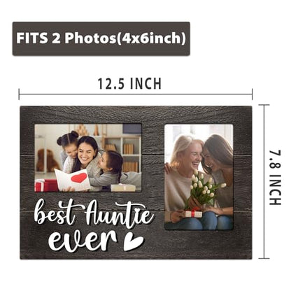 Aunt Gifts, Mothers Day Aunt Gift from Niece, Birthday Gift for Auntie from Nephew 3D Photo Frame Hold 4x6 Inches Two Photos - Great Picture Frames Present - color: Aunt