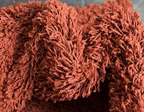 Unique Loom Solid Shag Collection Area Rug (2' x 3' 1" Rectangle, Terracotta) - color: Terracotta, size: 2' x 3'1" (Rectangular)