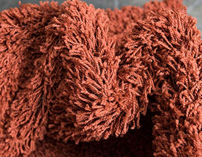 Unique Loom Solid Shag Collection Area Rug (2' x 3' 1" Rectangle, Terracotta) - color: Terracotta, size: 2' x 3'1" (Rectangular)