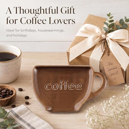 Ceramic Coffee Spoon Rest Spoon Holder for Coffee Bar | Funny Coffee Station Table Accessories, Gift for Coffee Lover, Cute Utensil Rest, Farmhouse Cafe Bar Countertop Decoration - style: Coffee Cup