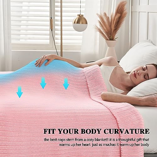 L'AGRATY Knitted Weighted Blanket - 48"x72" 12lbs Cooling Chunky Knit Heavy Blanket for Adults Braided Crochet Throw Thick Cable Yarn Knit Decorative No Beads Evenly Weighted Machine Washable | No Beads Evenly Weighted Machine Washable Chunky Braided Croc