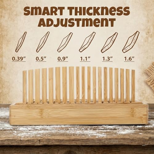 10.5" Extra Wide Bamboo Bread Slicer Guide with Crumb Catcher Board - Premium Wood Cutter & Serving Tray for Homemade Artisan Loaves, Kitchen Gadget Gifts for Bakers