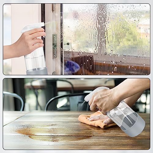 Rionisor Glass Spray Bottles with Silicone Sleeve Protection, Empty 16 oz Refillable Containers, Reusable Spray Bottles with Adjustable Nozzle for Hair, Cleaning Solutions, Essential Oils 1 Pack Grey - color: Grey, style: 1 Pack