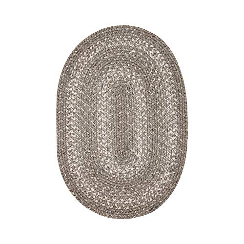 Homespice Grey Cloud Jute Braided Placemats, Oval 13x19 Set of 6 | Grey Everyday and Holiday Table Mats and Dining Table Mats for Kitchen, Reversible and Durable - color: Grey Cloud