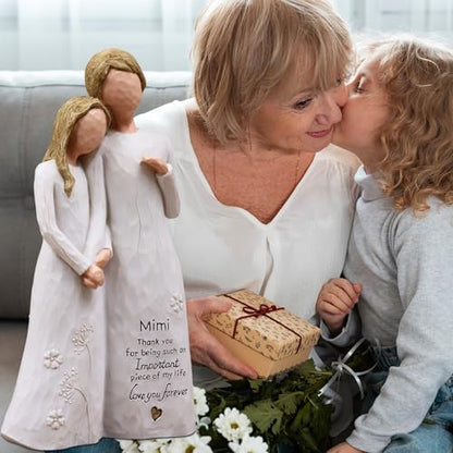 Mimi Gifts for Grandma, Mimi Birthday Gifts,Mimi Figurine | Gifts for Mimi, Mimi Gifts, Grandma Gift for Birthday Christmas Mothers Day,Hand-Painted Resin Statue - style: Mimi gifts