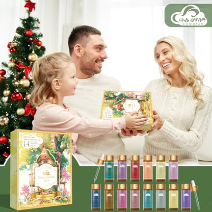 Fragrance Essential Oils Set - 14pcs, Aromatherapy Oils for Skin, Diffusers, Home Care, Humidifier Laundry, Candle Making - Tea Tree, Sandalwood, Lavender, Vanilla, Eucalyptus and More (5mL) - color: 14 Pack Essential Oil Set Yellow
