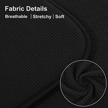 Shinnwa Dining Chair Cushions 4 Pack, Non Slip Indoor Chair Pads, U-Shaped Kitchen Seat Cushions, Set of 4, 15 x 16 Inches, Black - color: Black