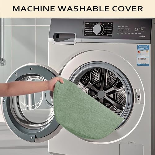 ELFJOY Non-Slip Chair Cushions for Dining Chairs Sage Green 16.7"x16" | 4 Pack, with Ties and Washable Cover, U Shape, Breathable Fabric, for Kitchen Dining Office Folding Chairs，Comfortable - color: Sage Green
