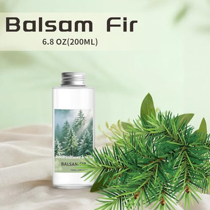 STRN Reed Diffuser Oil Refill, Balsam Fir Scent Diffuser Refill 200ML | Long-Lasting Summer Fragrance for Home, Living Room, Bedroom, Office