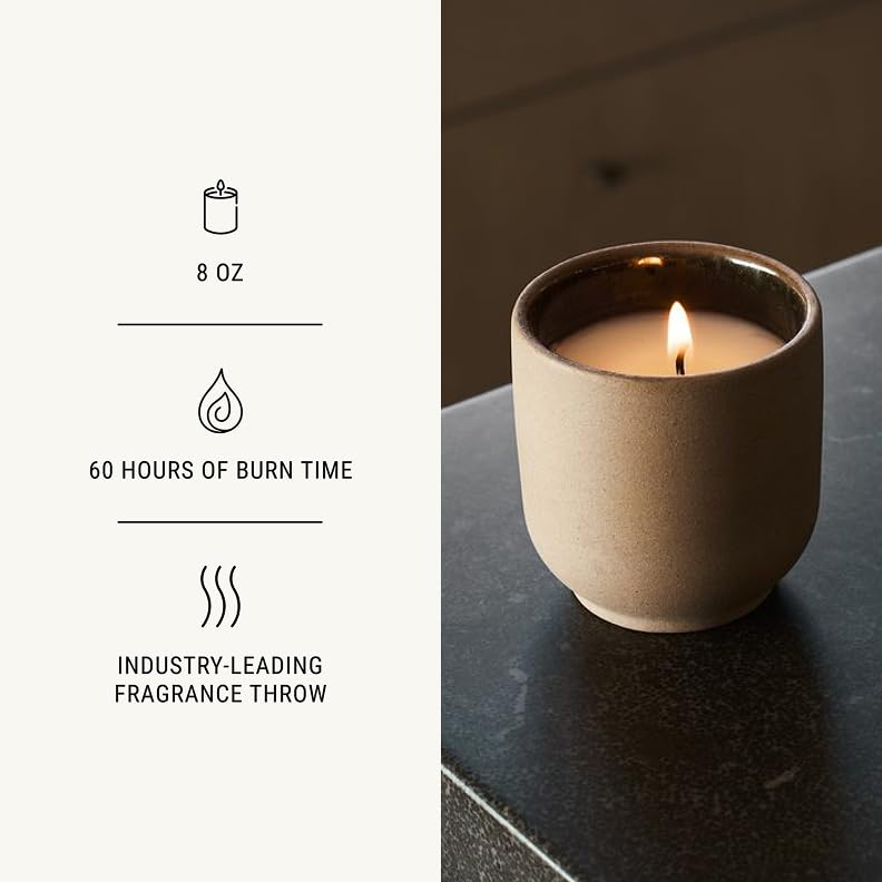 Homecourt by Courteney Cox Luxury Scented Candle, Mandarin Basile, 8 oz | Gently Cleanses & Hydrates, Removes Dirt & Debris Without Irritating Skin, Clean Formula