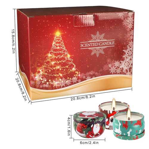 36 Packs Christmas Scented Candles Gift- Aromatherapy Candle-2.5oz Soy Wax-Long Lasting Burn time, Christmas Thanksgiving Gifts, Home Decor - color: Red 01