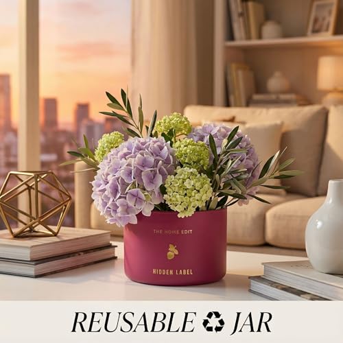 Hidden Label Raspberry Mint Scented Candle, 10 oz 2-Wick | Soy wax jar candle, up to 45 hours, fruity fresh scent for bedroom, bathroom, kitchen and candle gifting - color: Raspberry Mint