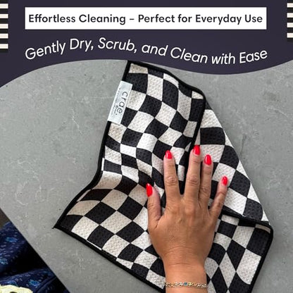 Double-Sided Microfiber Washcloths Waffle Weave – 12x12 Inch, Super Absorbent, Lint-Free, Fast Drying Kitchen Washcloths for Cleaning, Washing Dishes, Cars & More – Durable & Soft - Charstir | Super Absorbent Lint-Free Fast Drying, Durable & Soft For Clea
