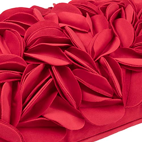 KINGROSE Handmade 3D Flower Throw Pillow Cover Decorative Cushion Cover Soft Pillow Case Sham for Sofa Couch Bed Living Room Home 12 X 20 Inches Velvet Christmas Red | Handmade Floral Pillowcase, Soft Decorative Cushion Cover for Sofa Couch Bed Living Roo