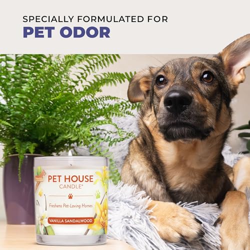 Pet House Candles, Plant-Based, Long Lasting, Pet Friendly Candles for Home, 60 Hour Burn Time - Herb Garden, 9 oz - color: Herb Garden, size: Pack of 1