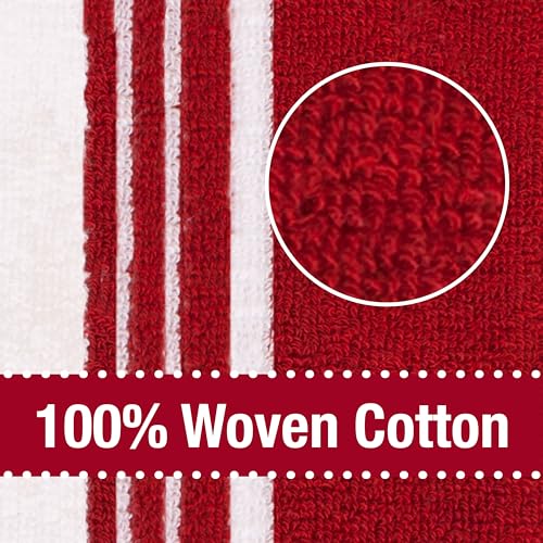 All-Clad Dual-Purpose Kitchen Towels: Highly Absorbent - 100% Cotton, 17"x30" Dish Towels for Cleaning & Drying Dishes & Glassware, 3-Pack, Chili - color: Chili