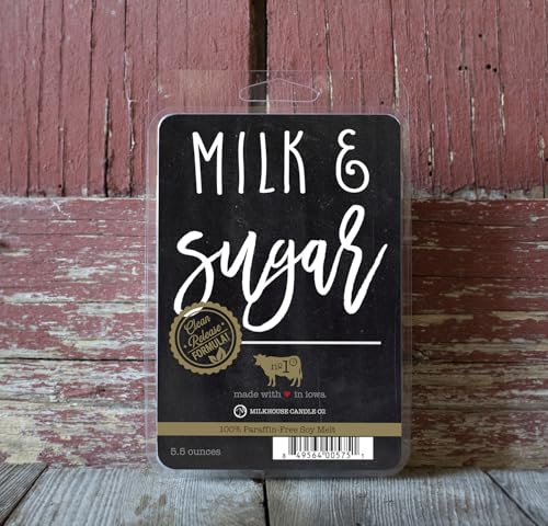 Milkhouse Milk & Sugar Soy Wax Melts for Wax Warmer, 5.5 oz | Clean-Burning, Premium Fragrance Oil, Made in the USA - color: Milk & Sugar