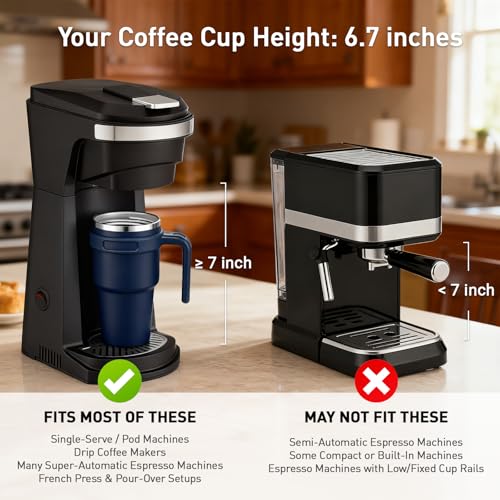 20 oz Insulated Travel Coffee Mug Tumbler with Handle and Straw | Leakproof Stainless Steel Coffee Cup with Lid, Double Wall Vacuum Ice Thermal Cup, Navy - color: .Navy, size: 20 Ounces
