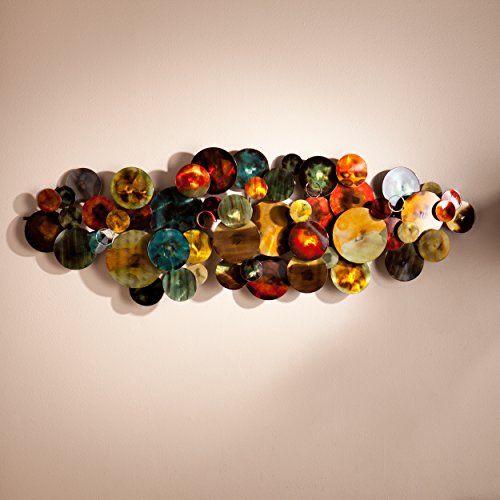 SEI Furniture - Longavi Metal Wall Sculpture - Transitional Design, Multi Metal - Fully Assembled - Ideal for Living Room, Bedroom (WS9379)