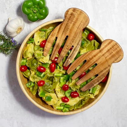 TB Home Salad Hands – Acacia Wood Salad Serving Utensils for Tossing & Serving