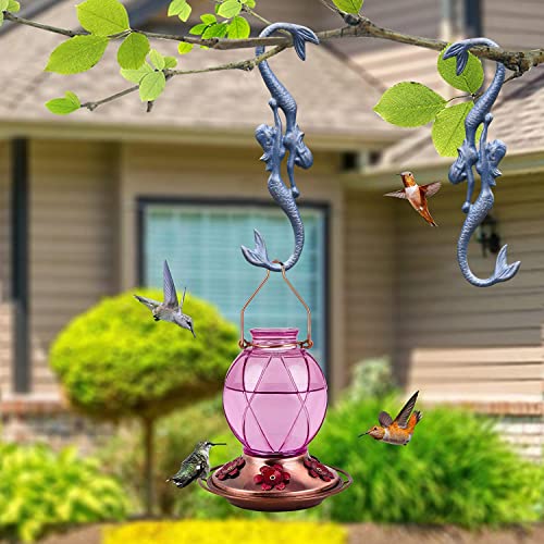 Sungmor Cast Iron Plant Hangers, 2PC Mermaid & 11 Inch Length, Large S Hooks for Hanging Plants, Ceiling Extender Hooks for Hanging Flower Basket, Planter, Macrame Plant Holder, Lantern, Windchime | Large S Hooks for Hanging Plants, Ceiling Extender Hooks