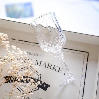 Red wine glass set of 3,medium 5.4 oz,Perfect for Red or White,Daily Use,Unique Birthday or Father's Day Gift (Diamond Wine Glass)